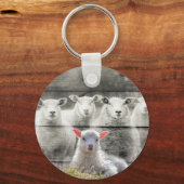 Schapenkoppel Baby lampvoet Sleutelhanger (Voorkant)