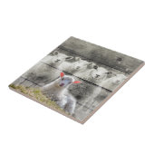 Schapenkoppel Baby lampvoet Tegeltje (Zijkant)