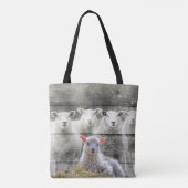 Schapenkoppel Baby lampvoet Tote Bag (Achterkant)