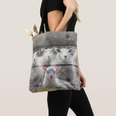 Schapenkoppel Baby lampvoet Tote Bag (Dichtbij)
