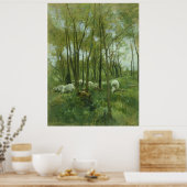 Schapenkoppel in een bos, Anton Mauve Poster (Keuken)