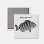 schapenkopvis magneet (Voorkant / Achterkant)