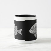 Schapenkopvis op mok (Midden)