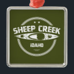 Schapenkreeft Wild en de Schilderachtig rivier de  Metalen Ornament<br><div class="desc">Schapenkreeft in Idaho stroomt door een extreem smalle,  wikkelende canyon met pure verticale muren. De waterstromen zijn hoog in de lente en voorzien in drinkwater voor de meest ervaren boilers.</div>