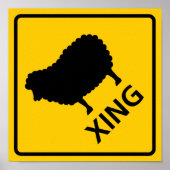 Schapenkruising Highway Sign Poster (Voorkant)
