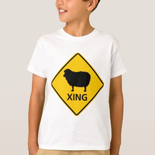 Schapenkruising Highway Sign T-shirt (Voorkant)