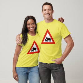 Schapenkruising, verkeersteken, Noorwegen T-shirt