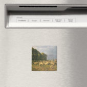 Schapenkudde in een landschap magneet (Insitu (Vaatwasser))