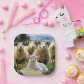 Schapenkudde Schapen Baby Lamb Papieren Bordje (Feest)