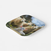 Schapenkudde Schapen Baby Lamb Papieren Bordje (Gebogen)