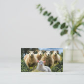 Schapenkudde Schapen Baby Lamb Visitekaartje (Staand voorkant)