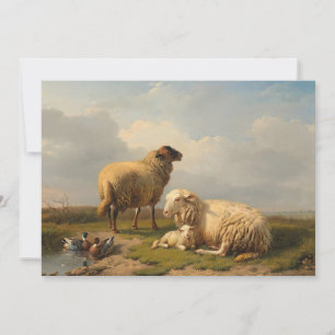 Schapenlam en eenden Eugène Joseph Verboeckhoven
