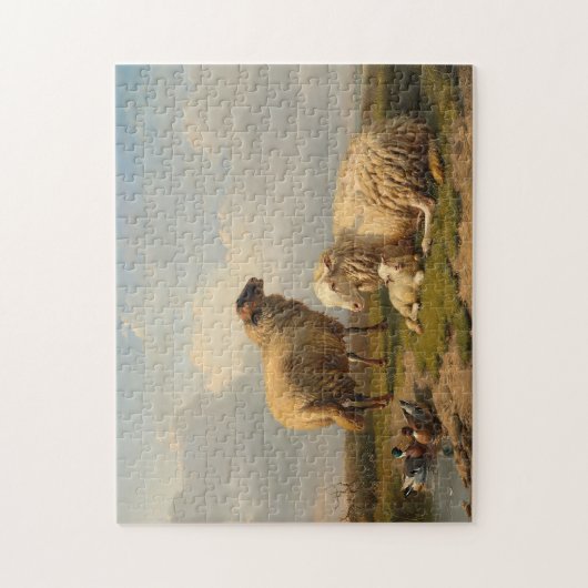 Schapenlam en eenden | Eugène Joseph Verboeckhoven Legpuzzel (Verticaal)