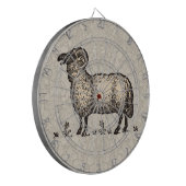 Schapenlammeren Boerderij Dierlijke Vintage Dartbord (Voorkant Links)