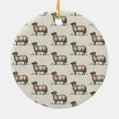 Schapenlammeren Boerderij Dierlijke Vintage Keramisch Ornament (Achterkant)