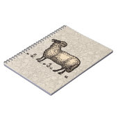 Schapenlammeren Boerderij Dierlijke Vintage Notitieboek (Linkerzijde)