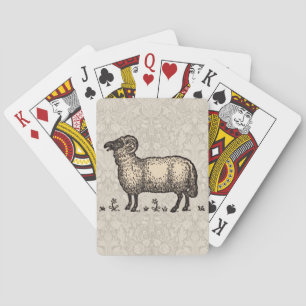 Schapenlammeren Boerderij Dierlijke Vintage Pokerkaarten