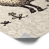 Schapenlammeren Boerderij Dierlijke Vintage Poster (Hoek)