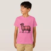 Schapenlammeren Boerderij Dierlijke Vintage T-shirt (Voorkant volledig)