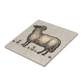 Schapenlammeren Boerderij Dierlijke Vintage Tegeltje (Zijkant)