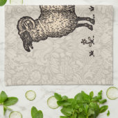 Schapenlammeren Boerderij Dierlijke Vintage Theedoek (Gevouwen)