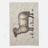 Schapenlammeren Boerderij Dierlijke Vintage Theedoek (Verticaal)