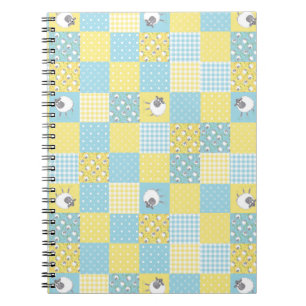 Schapenland — Faux Patchwork Spiral Notitieboek