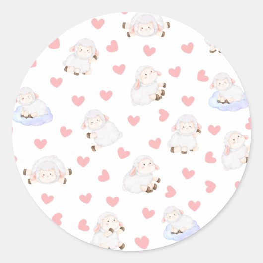 Schapenliefde Ronde Sticker (Voorkant)