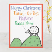 Schapenontwerp Fijne kerst voor een gipsplaat Kaart (Gele Bloem)