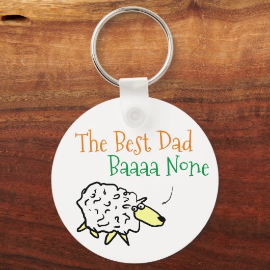 Schapenontwerp voor de beste vader sleutelhanger (Achterkant)