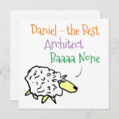 Schapenontwerp voor een architect feestdagenkaart (Voorkant / Achterkant)