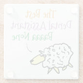 Schapenontwerp voor een Dental Assistant Glass Ond Glazen Onderzetter (Achterkant)