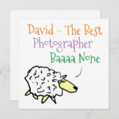 Schapenontwerp voor een fotograaf feestdagenkaart (Voorkant / Achterkant)