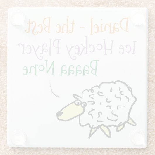 Schapenontwerp voor een IJsklare Onderzetter van g Glazen Onderzetter (Achterkant)