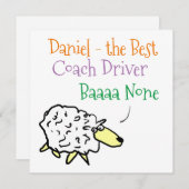 Schapenontwerp voor een koetsier feestdagenkaart (Voorkant / Achterkant)