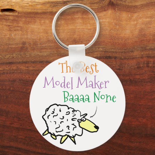 Schapenontwerp voor een modelmaker sleutelhanger (Voorkant)