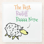 Schapenontwerp voor een Onderzetter met een glans Glazen Onderzetter (Voorkant)