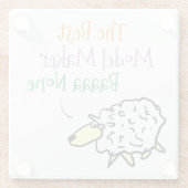 Schapenontwerp voor een Onderzetter met een modelm Glazen Onderzetter (Achterkant)