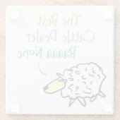 Schapenontwerp voor een Onderzetter van de kleinha (Achterkant)