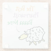 Schapenontwerp voor een Onderzetter van een apothe Glazen Onderzetter (Achterkant)