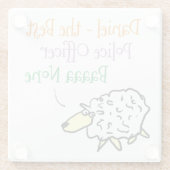 Schapenontwerp voor een Onderzetter van glas voor  (Achterkant)