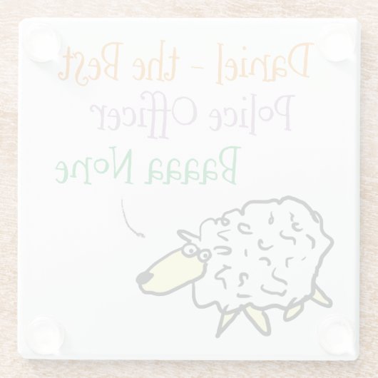 Schapenontwerp voor een Onderzetter van glas voor Glazen Onderzetter (Achterkant)