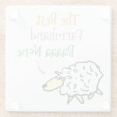 Schapenontwerp voor een Onderzetter van handglas Glazen Onderzetter (Achterkant)