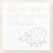 Schapenontwerp voor een Onderzetter van het Glas v Glazen Onderzetter (Achterkant)