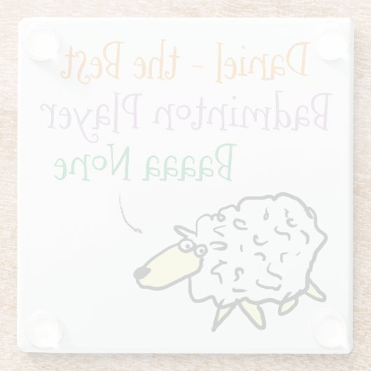 Schapenontwerp voor een Onderzetter van het Glas v Glazen Onderzetter (Achterkant)