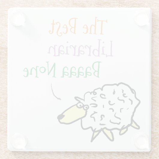 Schapenontwerp voor een Onderzetter van kunstglas Glazen Onderzetter (Achterkant)