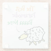 Schapenontwerp voor een Onderzetter van Paramedisc Glazen Onderzetter (Achterkant)