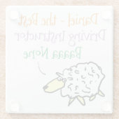 Schapenontwerp voor een rijinstructeur glazen onderzetter (Achterkant)