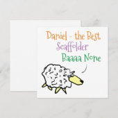 Schapenontwerp voor een steigermaker feestdagenkaart (Voorkant / Achterkant)