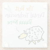 Schapenontwerp voor een tandheelkundig Onderzetter Glazen Onderzetter (Achterkant)